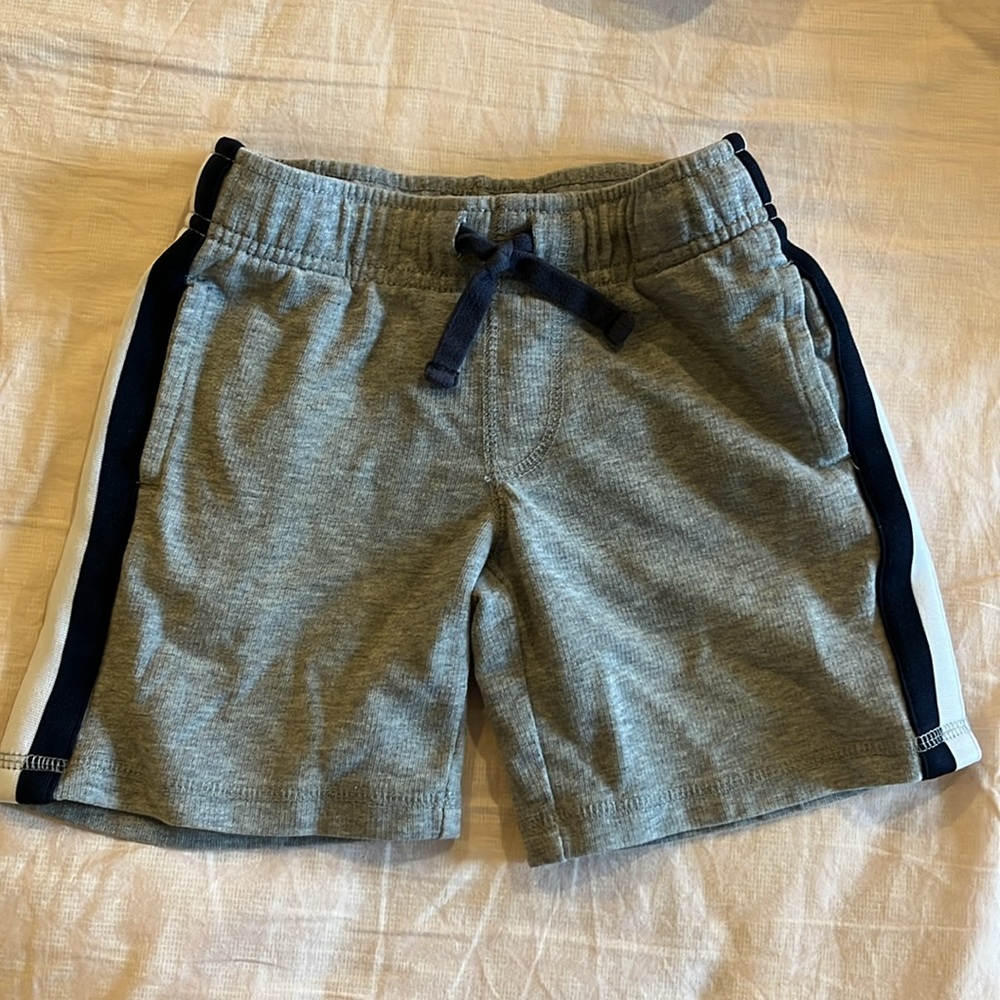 Gymboree Gray Shorts with Navy white Stripe